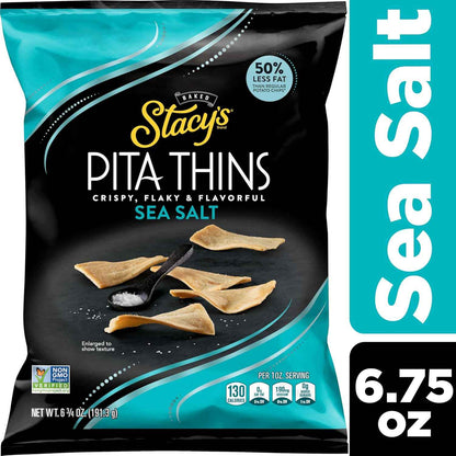 Stacy's Pita Crisps Simply Naked – Parent-Approved Lunchbox Snack for School and After-School, 6.75 oz Bag