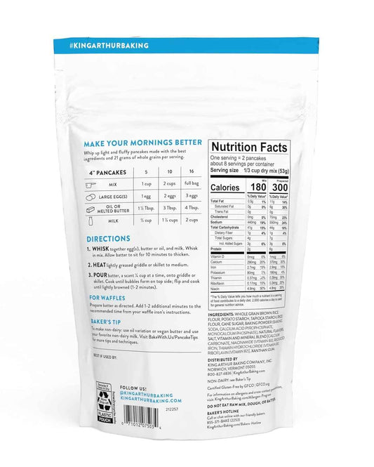 King Arthur Gluten Free Pancake Mix – Fast 15-Minute Pancake Prep for Efficient Weekday Mornings