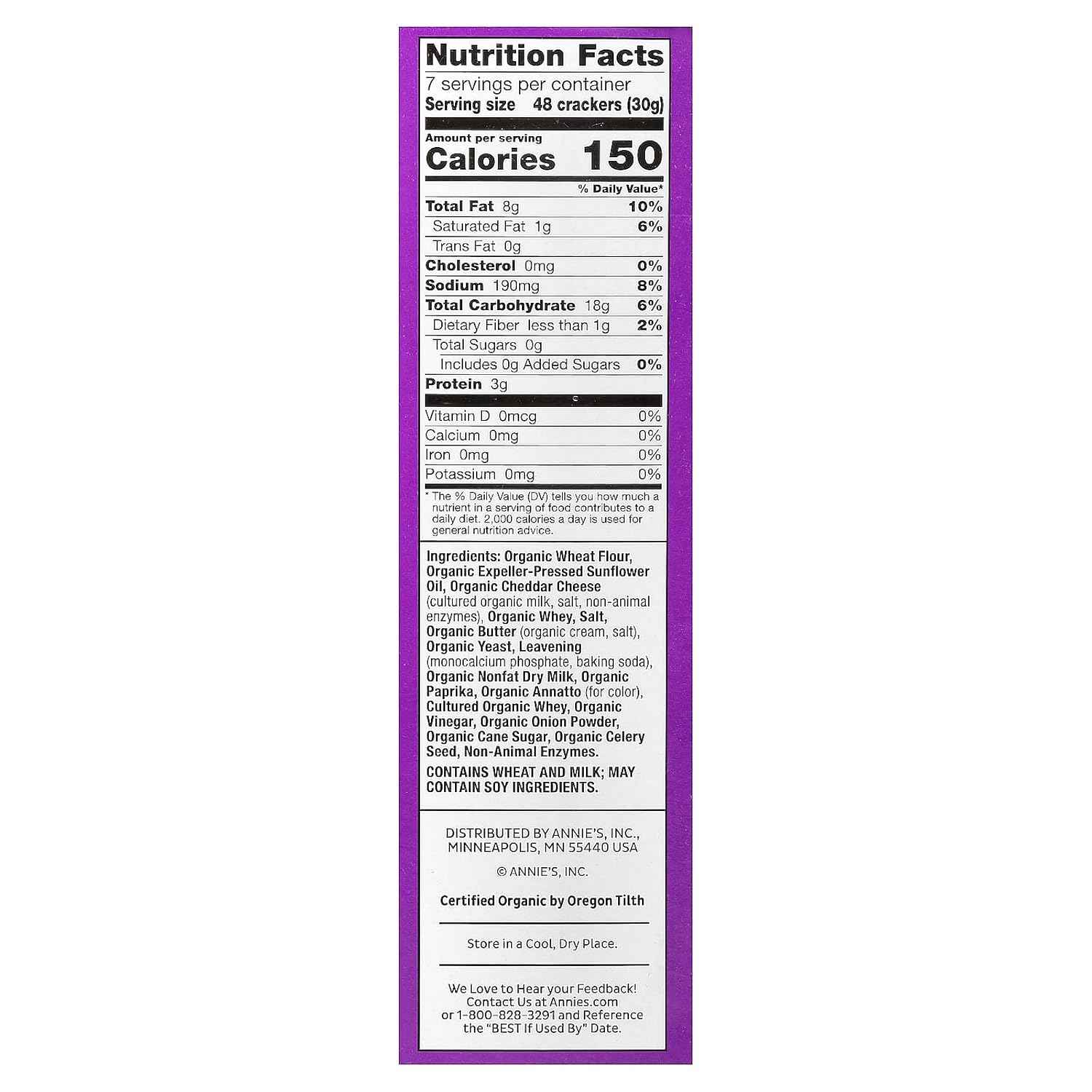 Annie's Organic Cheddar Bunnies Extra Cheddar – Thoughtful Snack Gift for New Parents, 7.5 oz