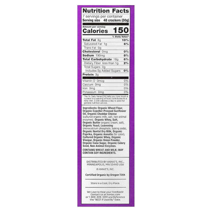 Annie's Organic Cheddar Bunnies Extra Cheddar – Thoughtful Snack Gift for New Parents, 7.5 oz