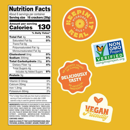 Back to Nature Crispy Wheat Crackers – Wholesome Non-GMO Cracker for Plant-Based, Kosher, and Dairy-Free Diets, Everyday Snacking