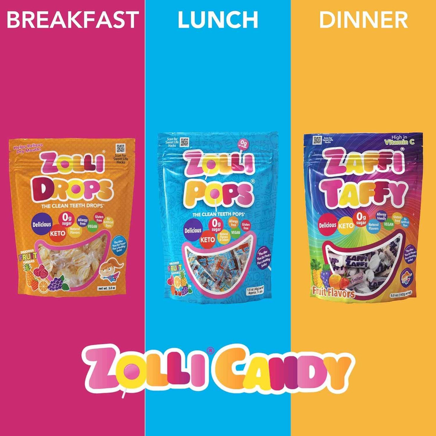 Zollipops Taffy 3 Oz – Zero Sugar Wellness Candy for Keto Lifestyle and Weight Management Goals