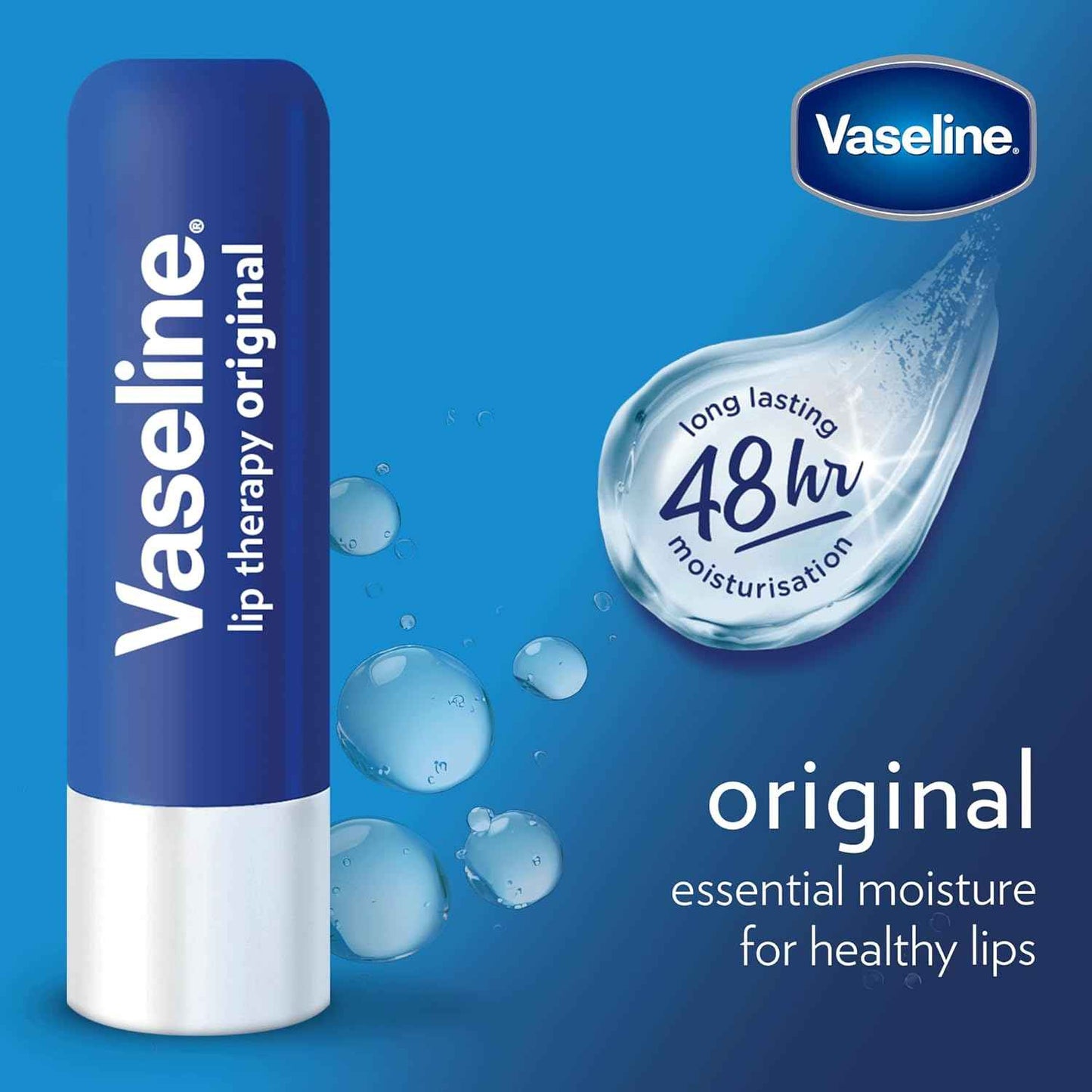 Vaseline Lip Therapy Original Care – Bedside Nightly Lip Hydration Ritual, 12-Pack Multi-Pack for Daily Self-Care