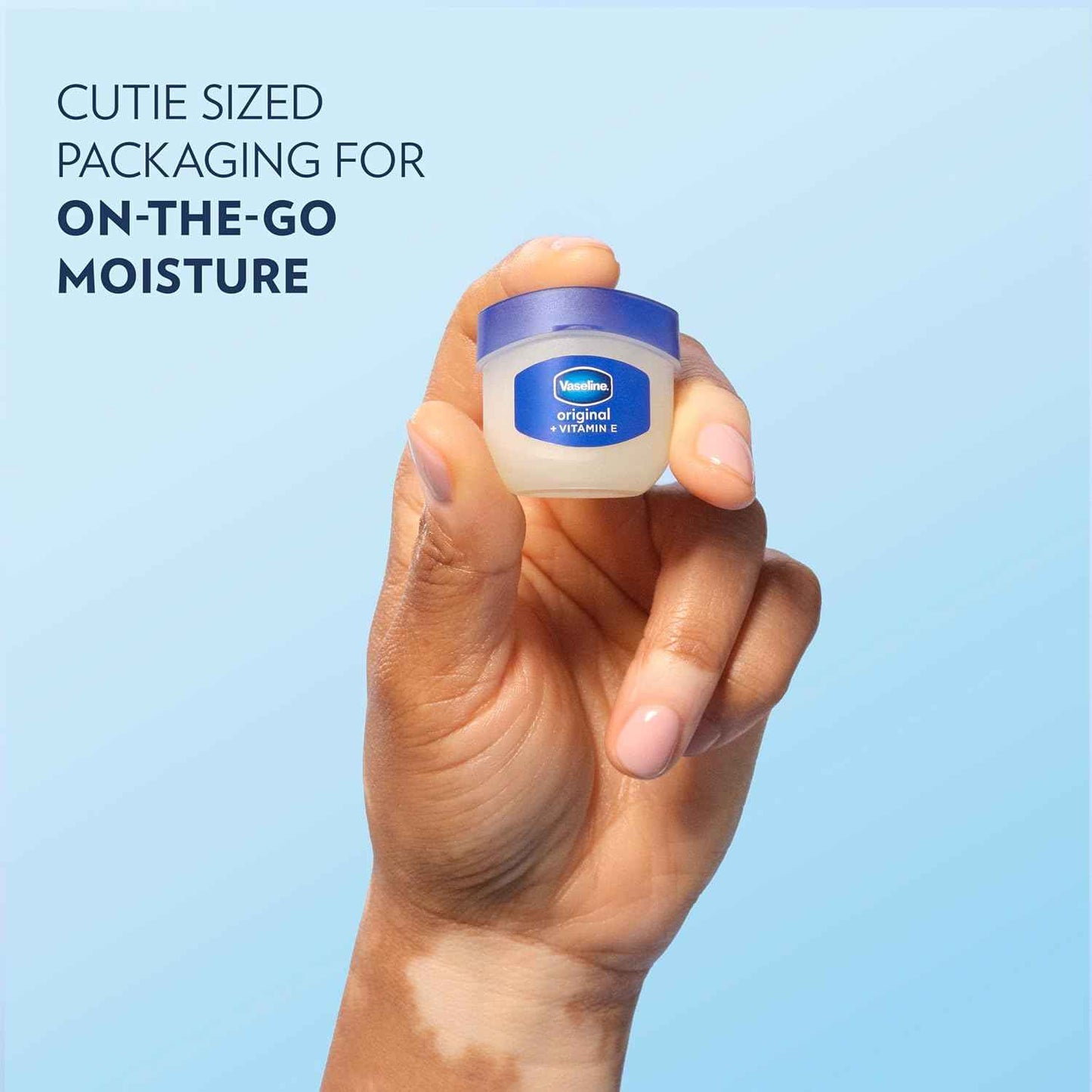 Vaseline Petroleum Jelly Mini Jars 2 Pack – Mindful Self-Care Lip Balm for Bedside Wind-Down, 0.5 oz