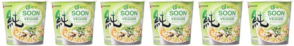 Nongshim Soon Veggie Cup Noodle – Single-Serve Vegan Meal for Small Apartments, Compact 6-Pack Pantry Storage