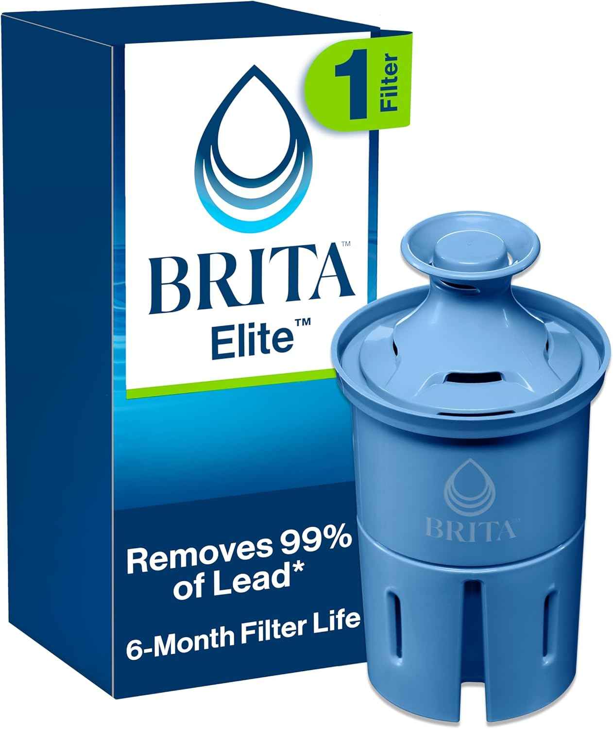 Brita Elite Water Filter – Mindful Drinking Companion for Home Office Water Station, NSF Certified Lead Removal