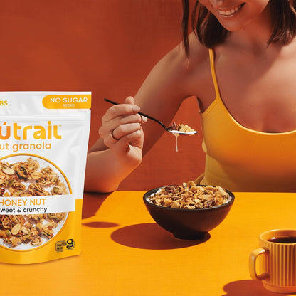 NuTrail Honey Nut Granola – Resealable Trail Snack for Camping and Hiking