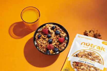 NuTrail Honey Nut Granola – Resealable Trail Snack for Camping and Hiking