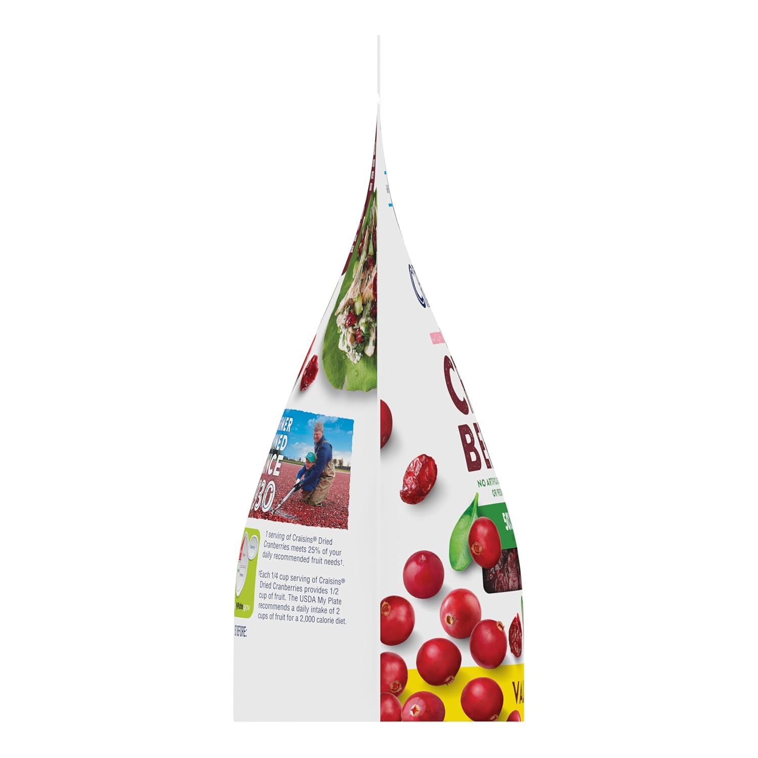 Ocean Spray Craisins 50% Less Sugar Dried Cranberries — Trail Mix Essential for Hiking Backpacking and Car Cup Holder Snacking