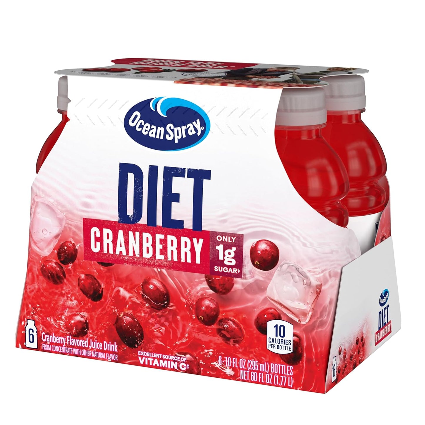 Ocean Spray Diet Cranberry Juice Drink – Lunchbox-Size Cranberry Bottles for School and Field Trips