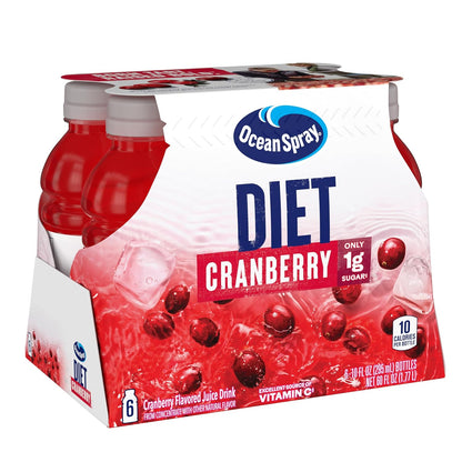 Ocean Spray Diet Cranberry Juice Drink – Lunchbox-Size Cranberry Bottles for School and Field Trips