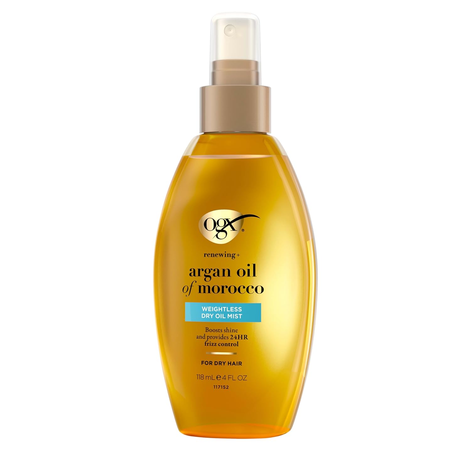 OGX Renewing Argan Oil of Morocco Weightless Healing Dry Oil Spray – Nightly Self-Care Mist for Split Ends and Frizzy Hair, 4 Fl Oz