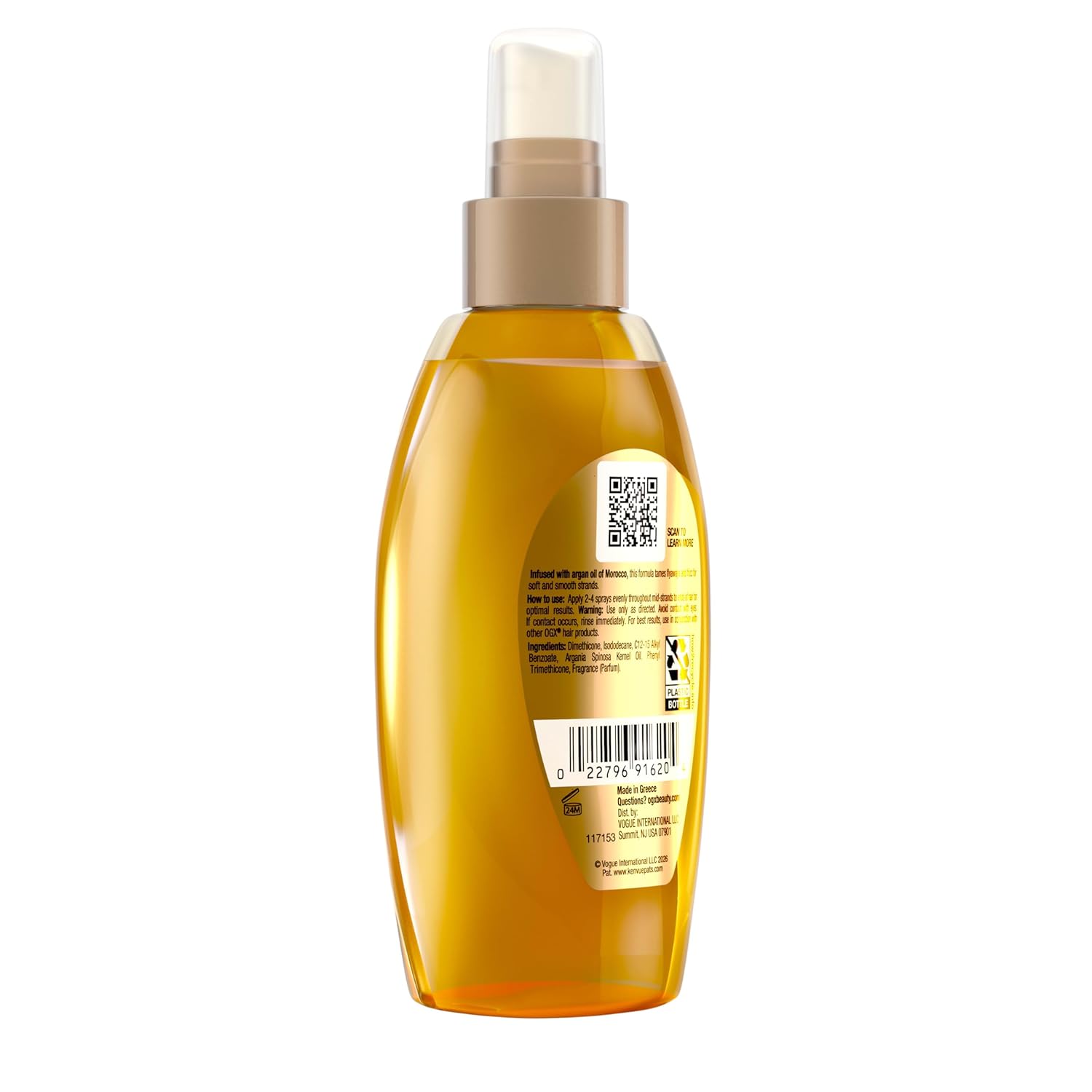 OGX Renewing Argan Oil of Morocco Weightless Healing Dry Oil Spray – Nightly Self-Care Mist for Split Ends and Frizzy Hair, 4 Fl Oz
