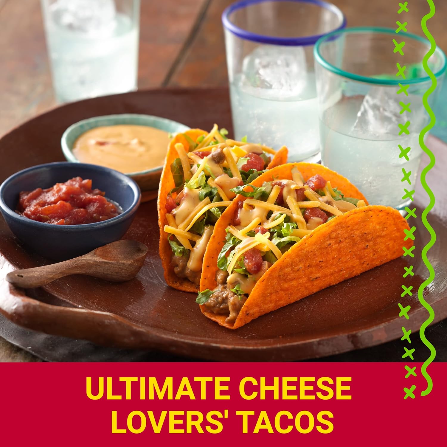 Old El Paso Stand 'N Stuff Nacho Cheese Taco Kit for Backyard Patio Parties, 10 Ct, 9.5 oz