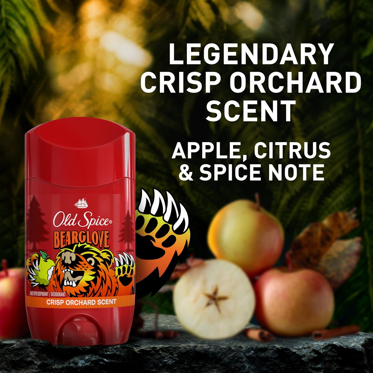 Old Spice Aluminum Free Deodorant – Thoughtful Stocking Stuffer for Men, Invisible Solid Bearglove Scent