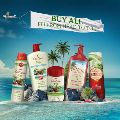 Old Spice Fiji Aluminum Free Deodorant for Men, Stocking Stuffer and Birthday Gift Idea for Dads and Husbands