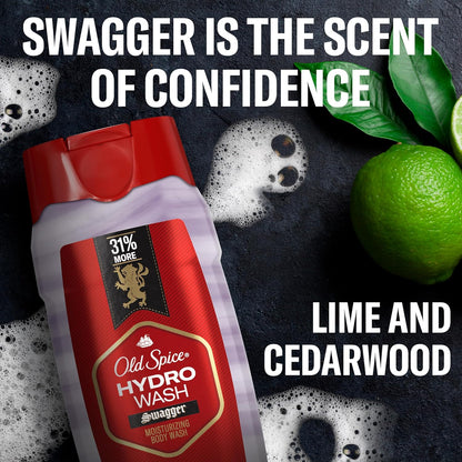 Old Spice Hydro Wash – Nightly Wind-Down Body Cleanser for Men, Swagger Scent for a Calming Shower Ritual