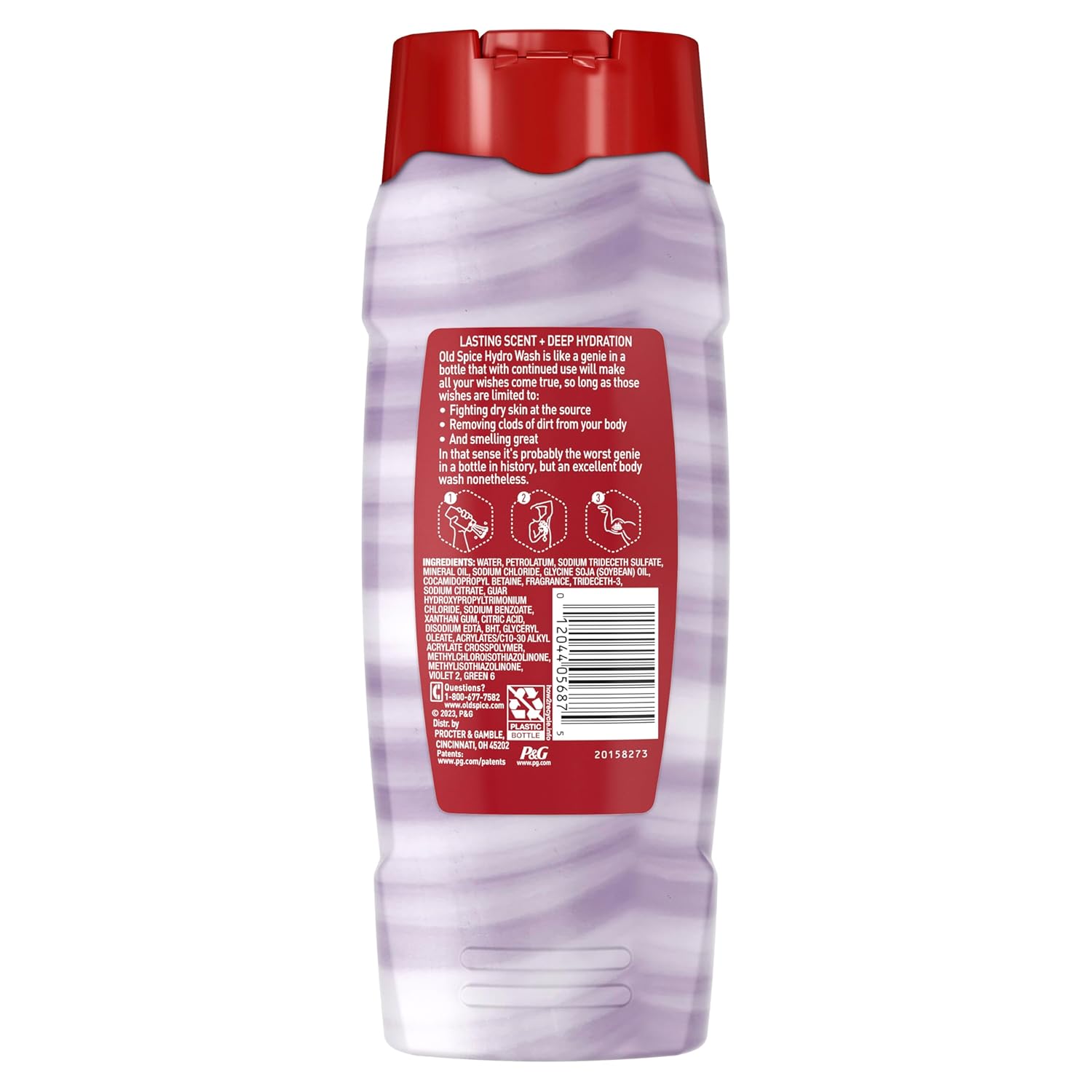 Old Spice Hydro Wash – Nightly Wind-Down Body Cleanser for Men, Swagger Scent for a Calming Shower Ritual