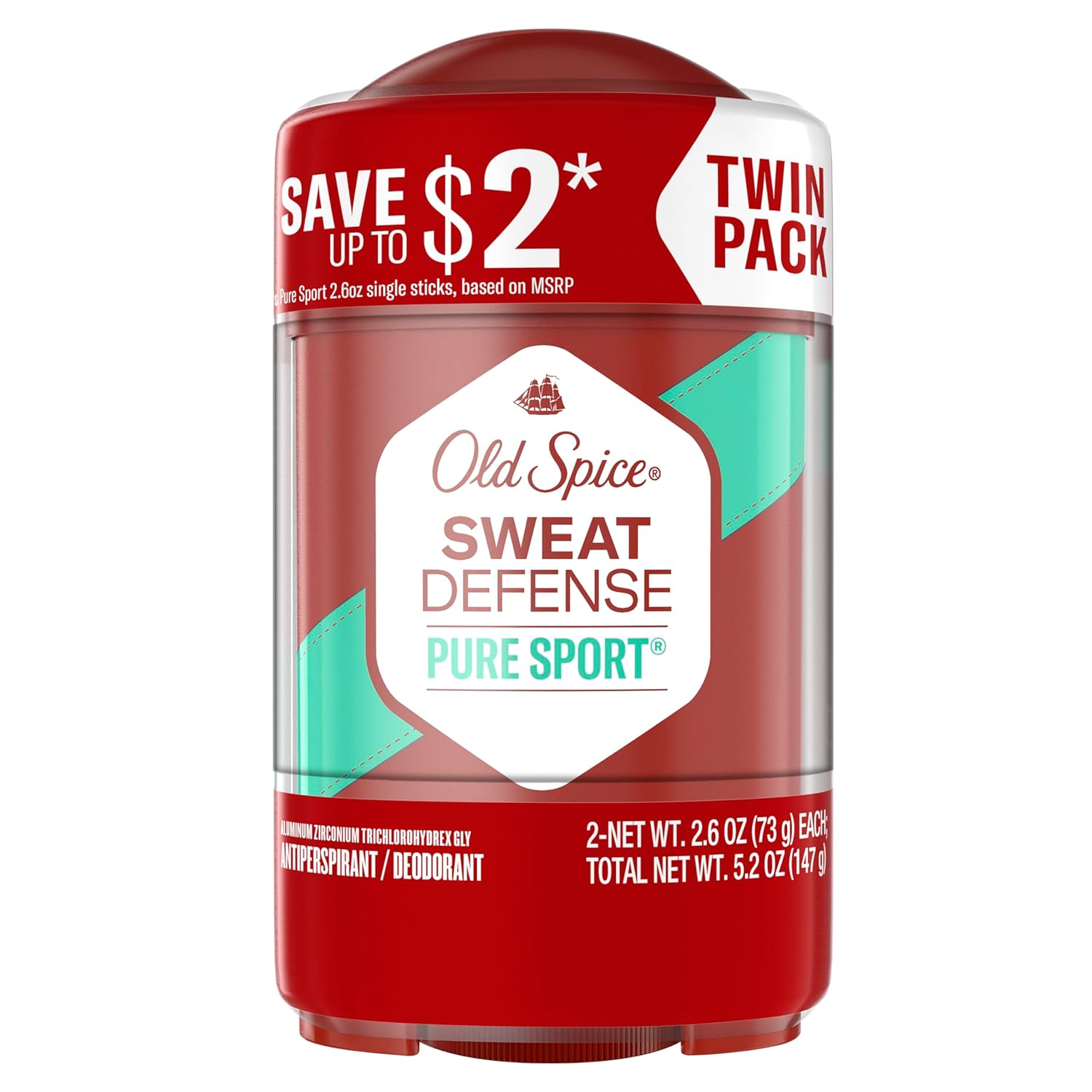 Old Spice Pure Sport Plus Antiperspirant – 48-Hour Protection for Daily Shower and Wind-Down Routine