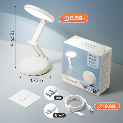 One Fire Cordless Desk Lamp – Focus-Boosting Study Light for Dorm Desks, 9 Brightness Levels for Long Sessions
