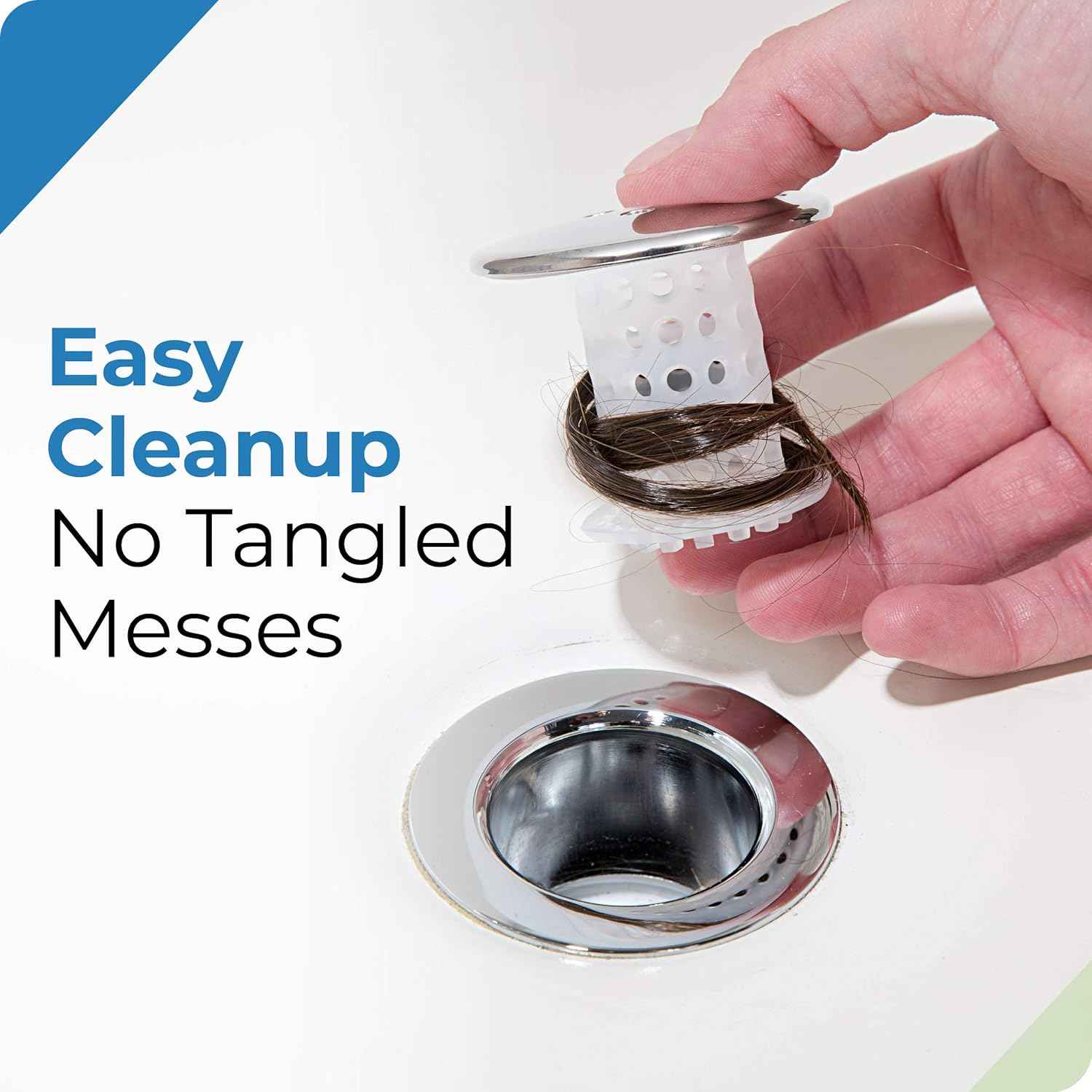 TubShroom Self Care Shower Hair Catcher - Keep Your Evening Bath Ritual Relaxing With a Clean, Clear Drain