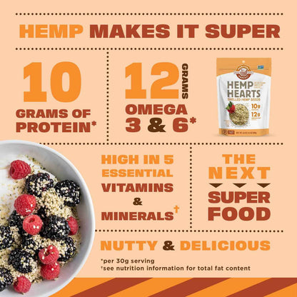 Manitoba Harvest Hemp Hearts – Quick Fuel for Home Office Focus, Desk-Side Smoothie Prep & 10g Plant Protein on Busy Mornings