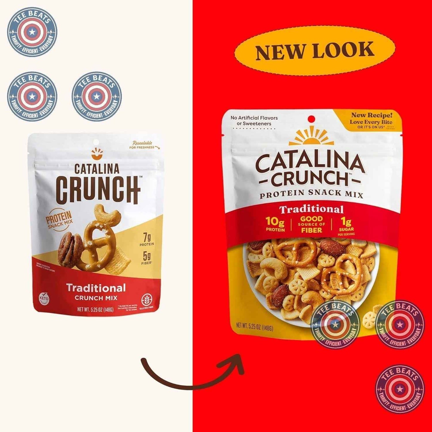 Catalina Crunch Protein Snack Mix - Better for You After School Snack Mix for Kids with No Artificial Sweeteners, Lunchbox Ready, 5.25 oz