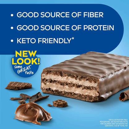 Atkins Chocolate Crème Protein Wafer Crisps – Thoughtful Care Package Gift for Keto Friends, Low-Carb Snack Box