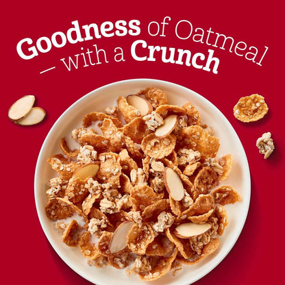 General Mills Oatmeal Crisp Heart Healthy Cereal – High Fiber Breakfast for Busy Workday Focus