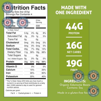 The Only Bean - Organic Edamame Pasta - Low-Carb High-Protein Noodles for Health-Conscious Kitchens