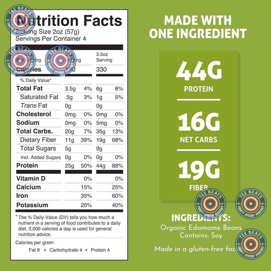 The Only Bean - Organic Edamame Pasta - Minimalist Plant-Based Noodles with Simple Whole-Food Ingredients