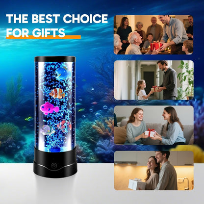 ONXE Bubble Fish Tank Lamp – Mindful Wind-Down Night Light for Bedroom, 16 Color Hypnotic Sensory Lamp for Stress Relief and Anxiety Calm