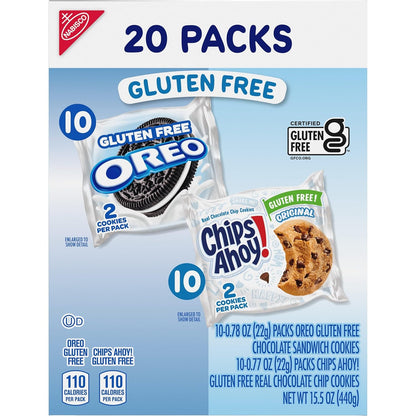 OREO & CHIPS AHOY! Gluten Free Cookies – Travel Snack Pack for Road Trips, Camping, and Carry-On Bags