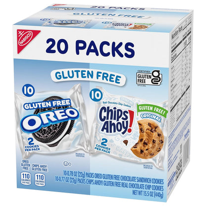 OREO & CHIPS AHOY! Gluten Free Cookies – Travel Snack Pack for Road Trips, Camping, and Carry-On Bags