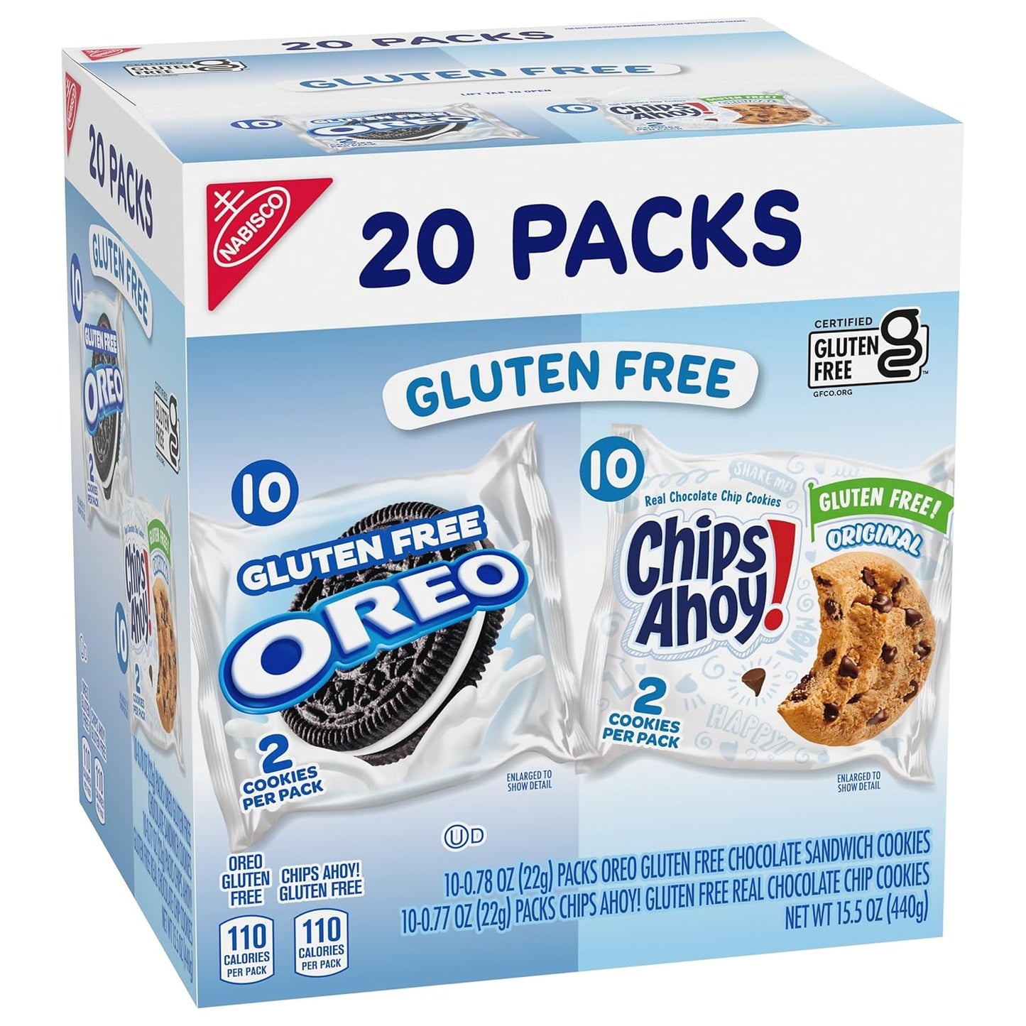 OREO & CHIPS AHOY! Gluten Free Cookies – Travel Snack Pack for Road Trips, Camping, and Carry-On Bags