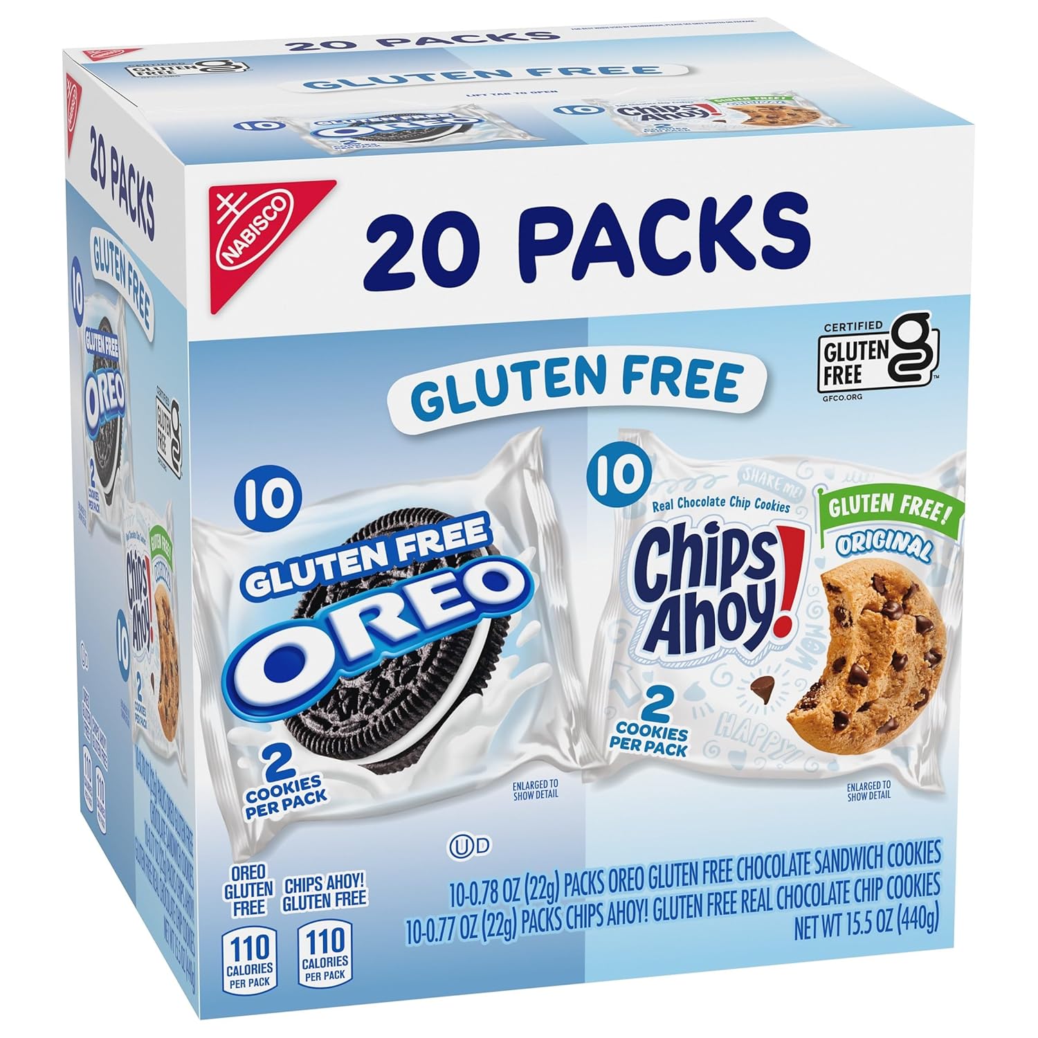 OREO & CHIPS AHOY! Gluten Free Cookies – Travel Snack Pack for Road Trips, Camping, and Carry-On Bags
