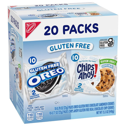 OREO & CHIPS AHOY! Gluten Free Cookies – Travel Snack Pack for Road Trips, Camping, and Carry-On Bags