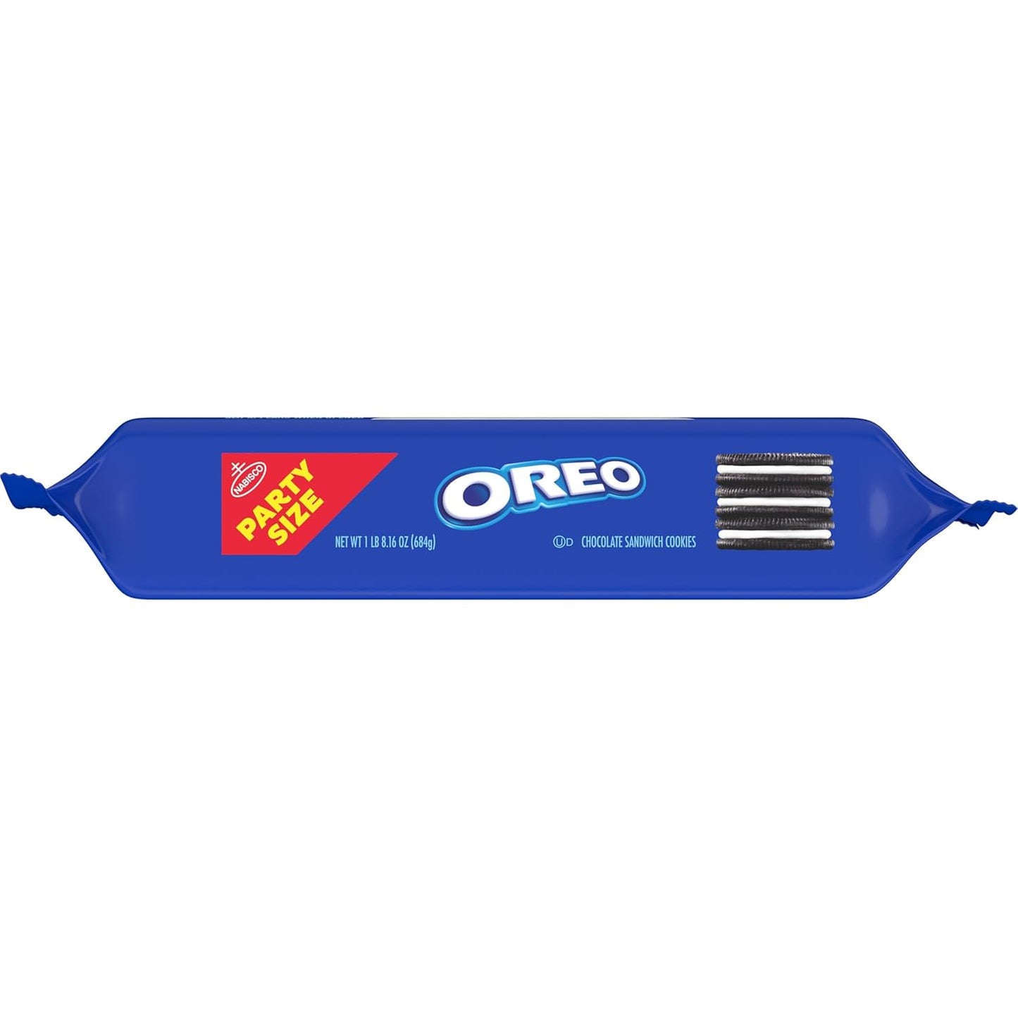 OREO Chocolate Sandwich Cookies, Party Size 24.16 oz – Resealable Road Trip Snack for the Car
