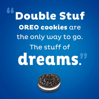 OREO Double Stuf Chocolate Sandwich Cookies – Resealable Travel Snack for Road Trips, Camping Trips, and Picnic Baskets, 24.95 oz Party Size
