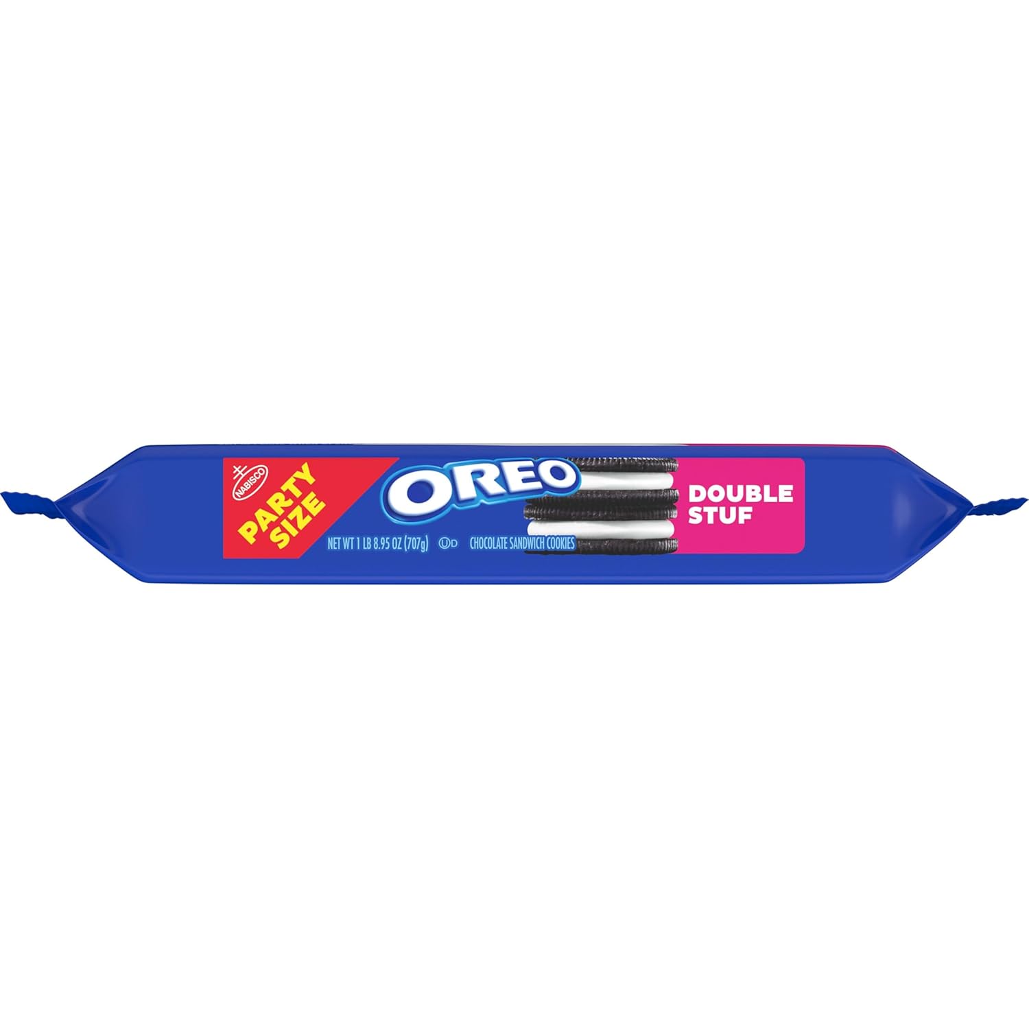 OREO Double Stuf Chocolate Sandwich Cookies – Resealable Travel Snack for Road Trips, Camping Trips, and Picnic Baskets, 24.95 oz Party Size