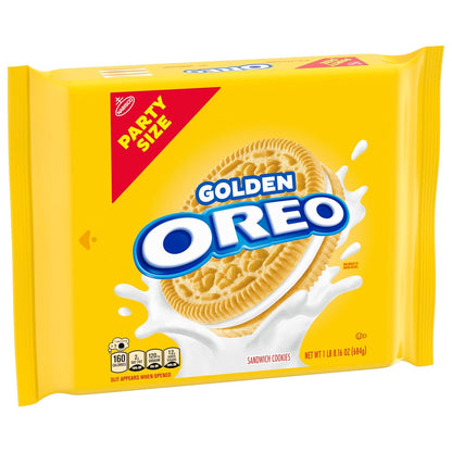 OREO Golden Sandwich Cookies Party Size – Portable Resealable Snack for Picnics, Camping, and Backyard Cookouts