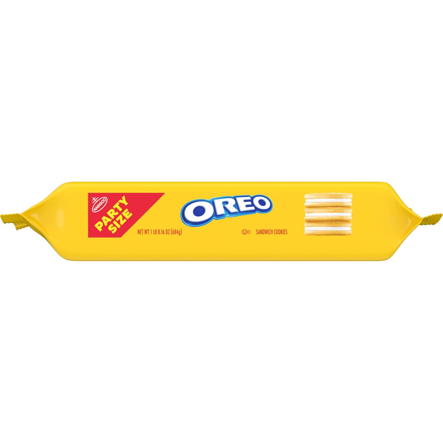 OREO Golden Sandwich Cookies Party Size – Portable Resealable Snack for Picnics, Camping, and Backyard Cookouts