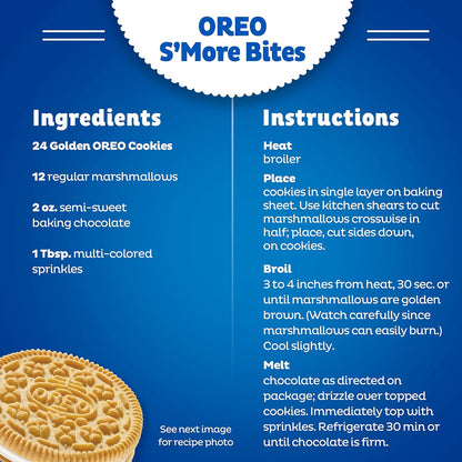 OREO Golden Sandwich Cookies Party Size – Portable Resealable Snack for Picnics, Camping, and Backyard Cookouts
