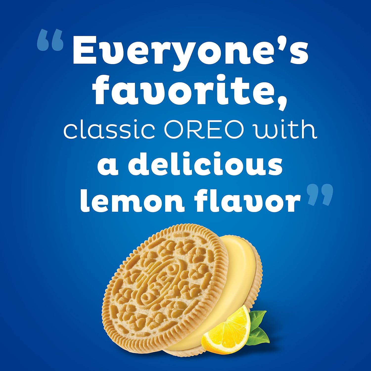 OREO Lemon Creme Sandwich Cookies – Picnic Snack for Road Trips, Resealable Party Size 24.95 oz