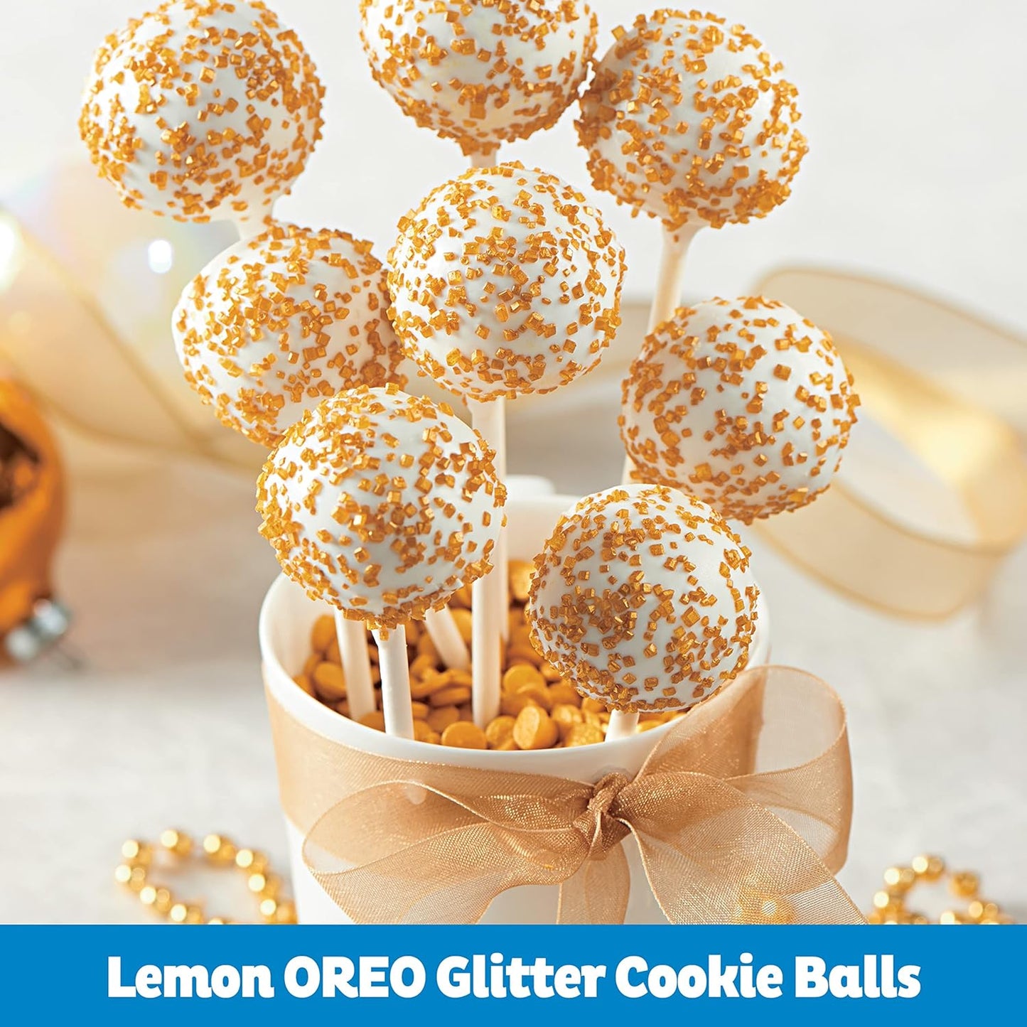 OREO Lemon Creme Sandwich Cookies – Picnic Snack for Road Trips, Resealable Party Size 24.95 oz