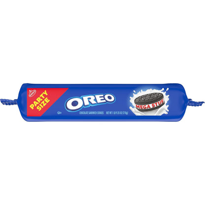 OREO Mega Stuf Chocolate Sandwich Cookies, Party Size 25.35 oz – Office Break Room Pantry Snack for Shared Workspaces