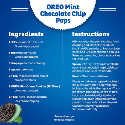OREO Mint Creme Chocolate Sandwich Cookies Party Size 24.95 oz – Portable Resealable Snack for Road Trips and Camping
