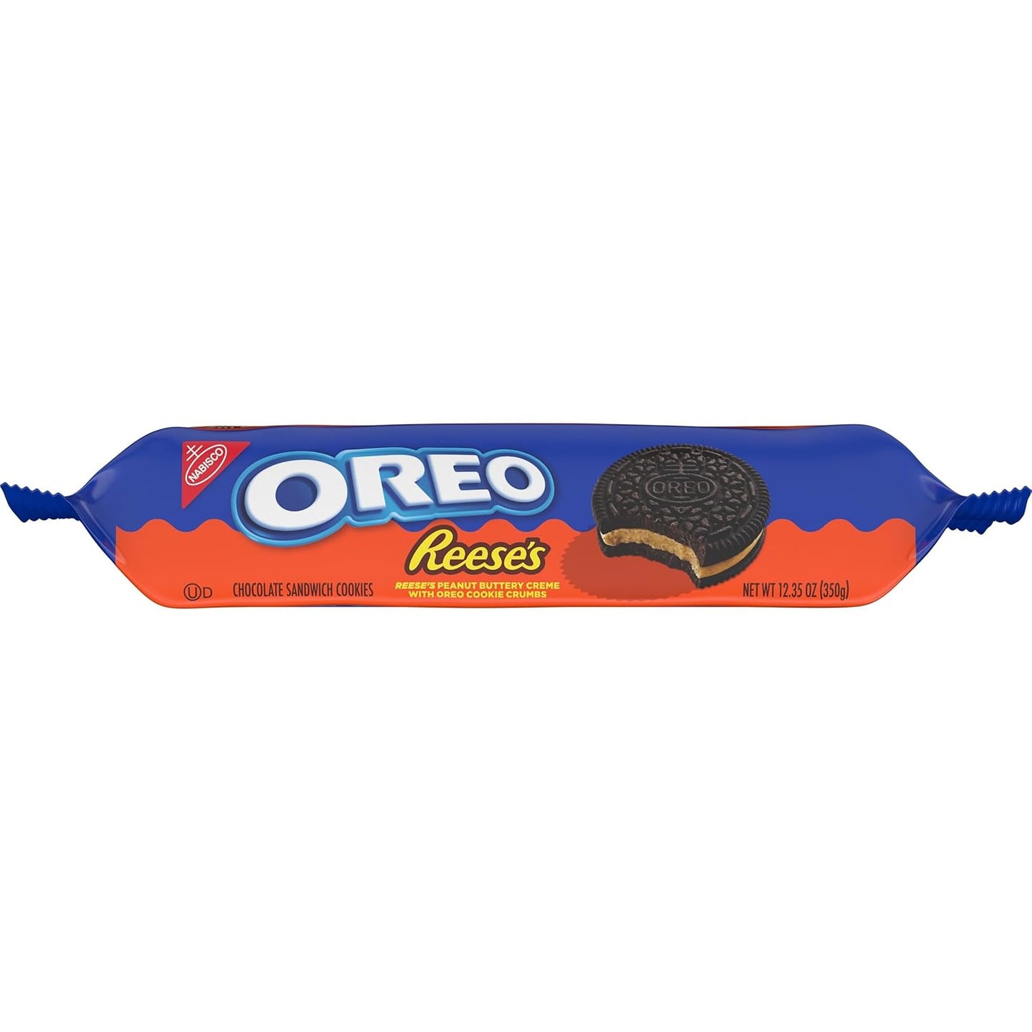 OREO REESE'S Peanut Butter Creme Cookies – After-School Lunchbox Treat for Kids, Kosher Sandwich Snack, 12.35 oz