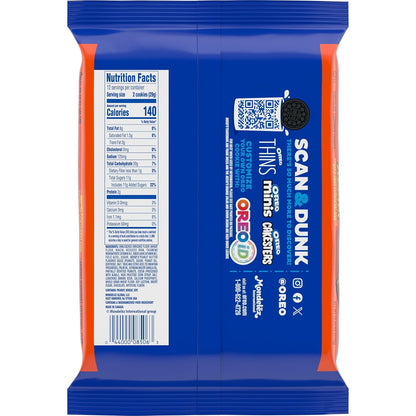 OREO REESE'S Peanut Butter Creme Cookies – After-School Lunchbox Treat for Kids, Kosher Sandwich Snack, 12.35 oz