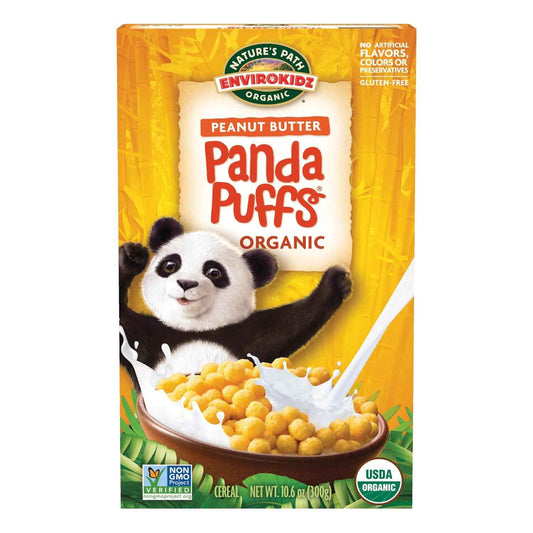 EnviroKidz Organic Panda Puffs Cereal – Portable Gluten Free Snack for Camping Trips and Picnic Baskets